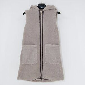 Sam Edelman Faux Fur Sherpa Hooded Vest – NWT